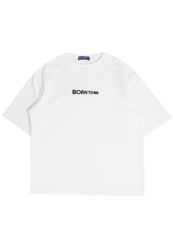MTV12 oversize kaos unisex scubalux "born to win" putih