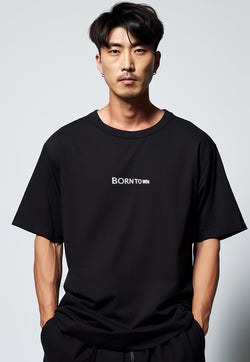 MTV13 oversize kaos unisex scubalux "born to win" hitam