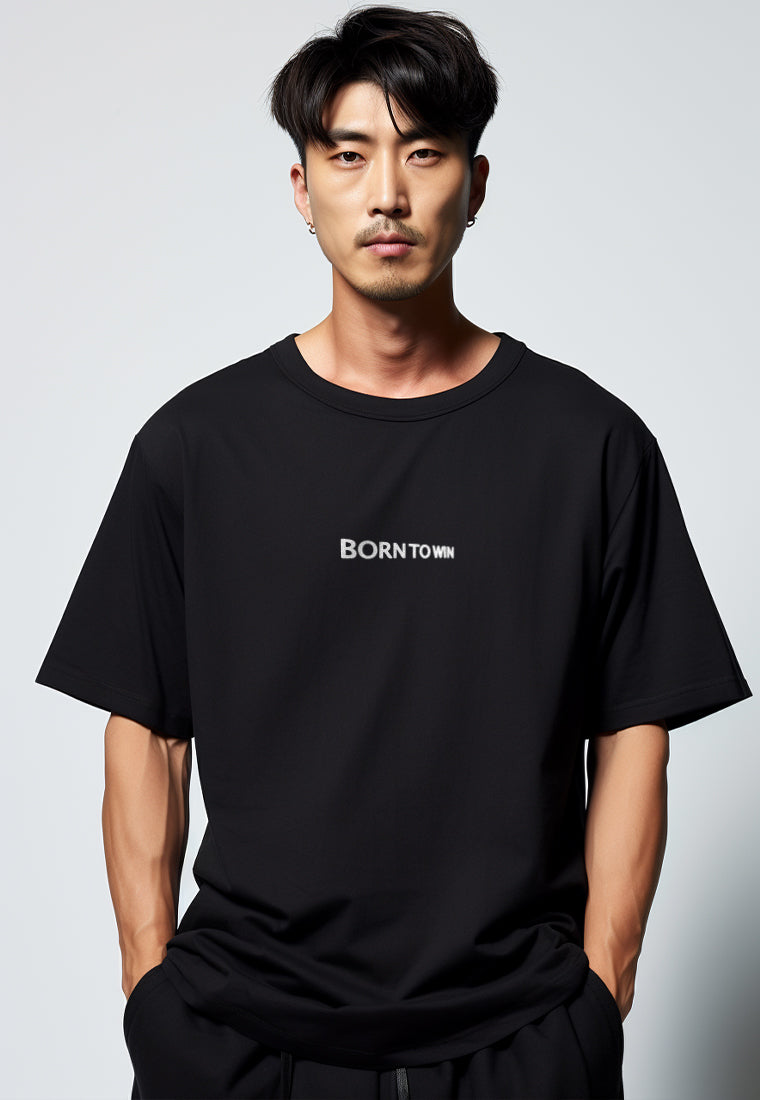 MTV13 oversize kaos unisex scubalux "born to win" hitam