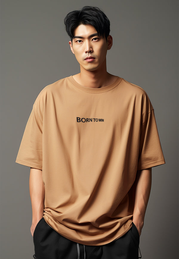 MTV14 oversize kaos unisex scubalux "born to win" khaki