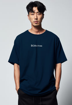 MTV15 oversize kaos unisex scubalux "born to win" navy