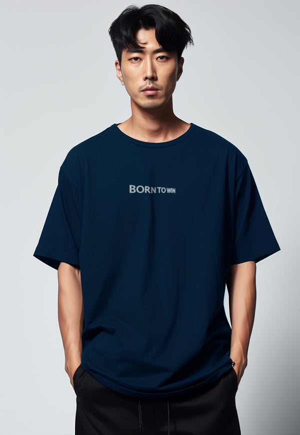 MTV15 oversize kaos unisex scubalux "born to win" navy
