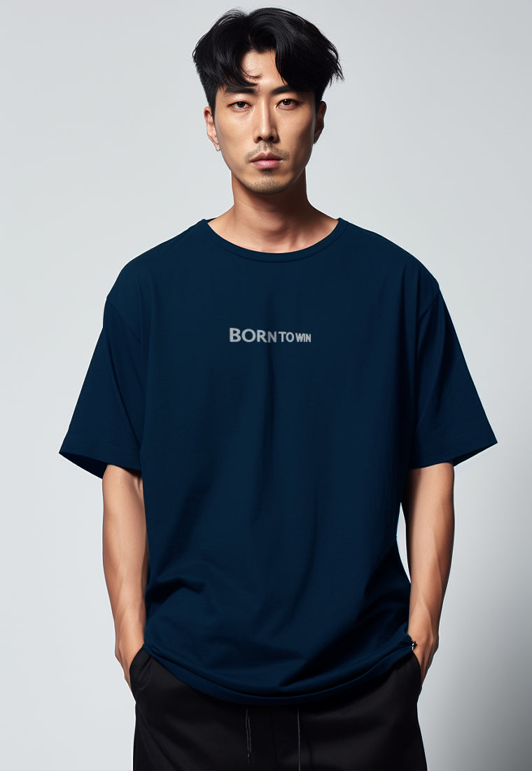 MTV15 oversize kaos unisex scubalux "born to win" navy