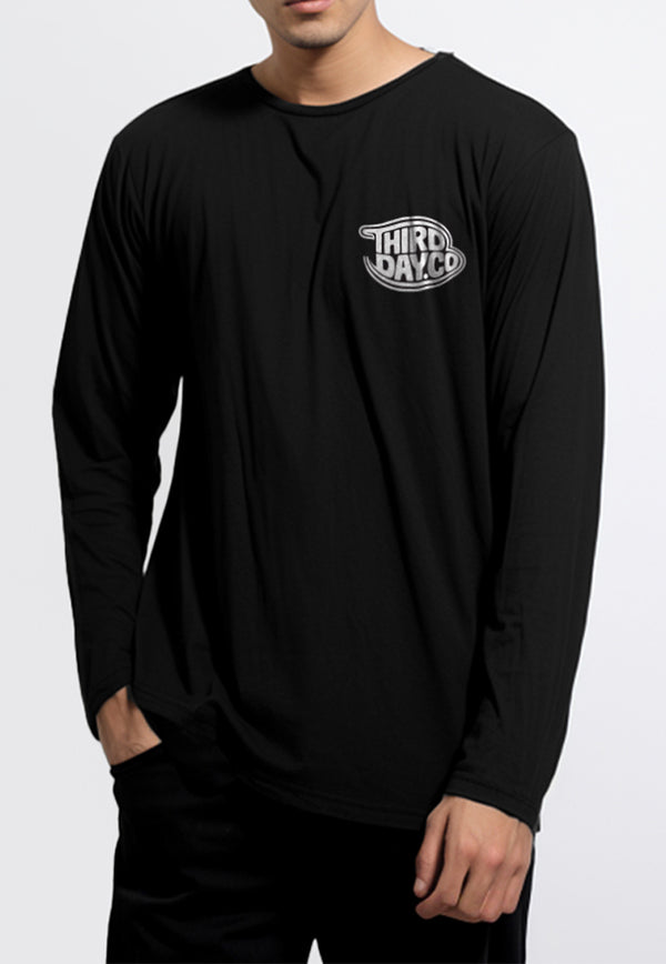 MTV17 kaos lengan panjang premium instacool "thirddayco fish dakir" hitam