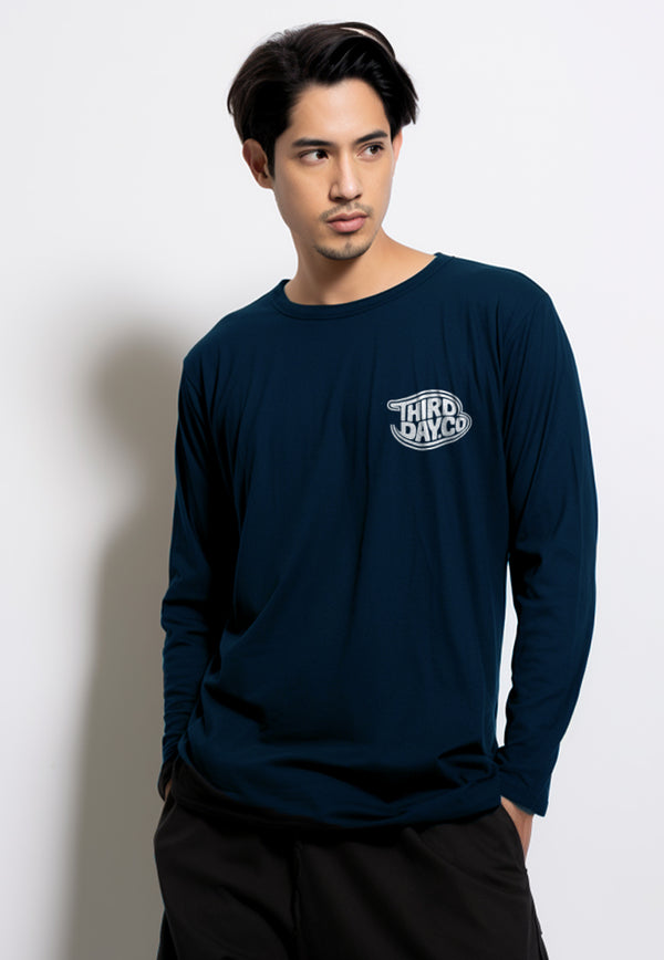 MTV18 kaos lengan panjang premium instacool "thirddayco fish dakir" navy