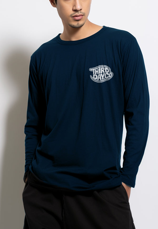 MTV18 kaos lengan panjang premium instacool "thirddayco fish dakir" navy