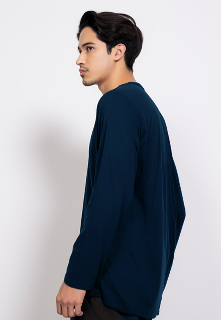 MTV18 kaos lengan panjang premium instacool "thirddayco fish dakir" navy
