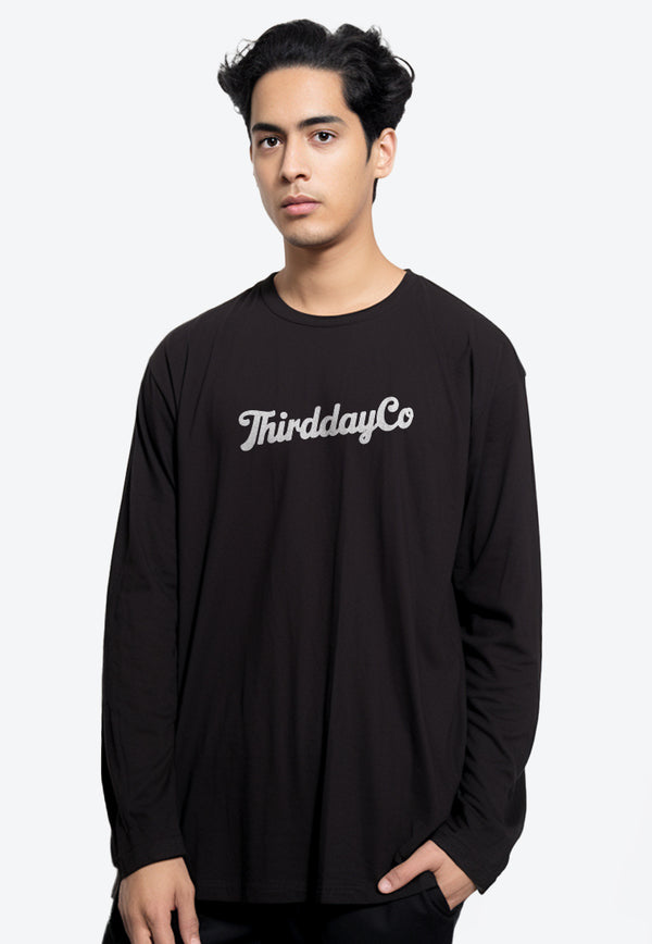 MTV20 kaos lengan panjang premium instacool "thirddayco serif" hitam