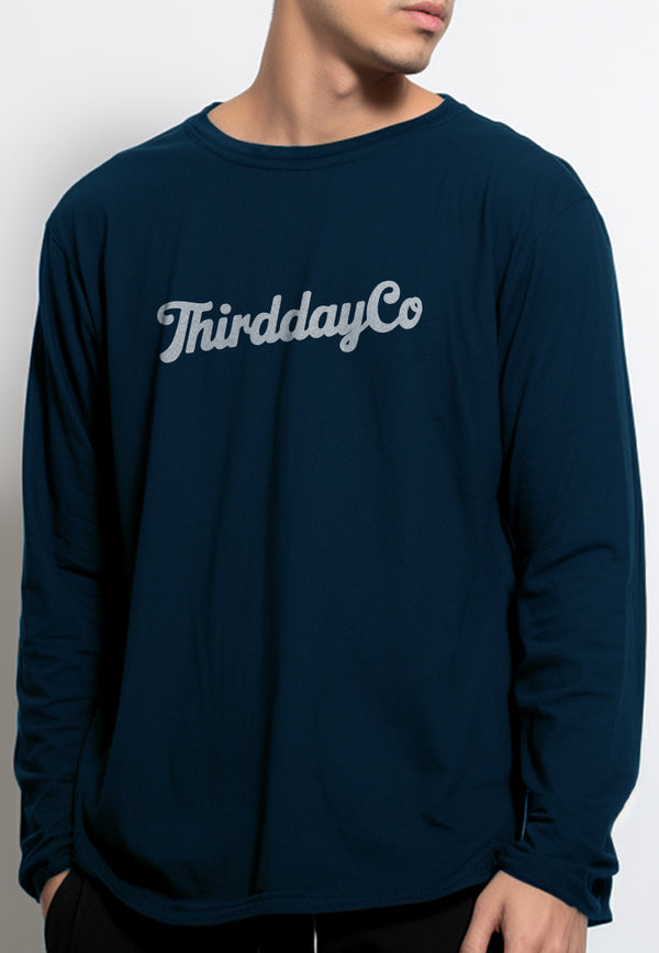 MTV21 kaos lengan panjang premium instacool "thirddayco serif" navy
