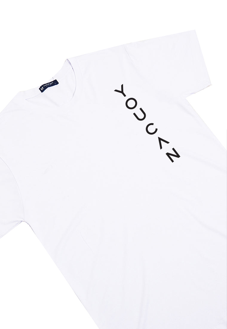 MTV37 baju kaos lengan pendek pria instacool "youcan" putih