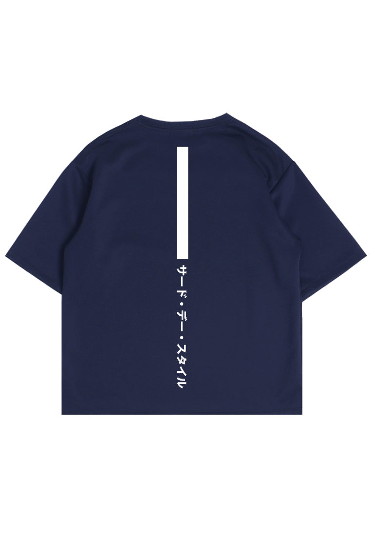 MTV42 Kaos Oversize Gambar Belakang Scubalux "katakana thdy up" navy