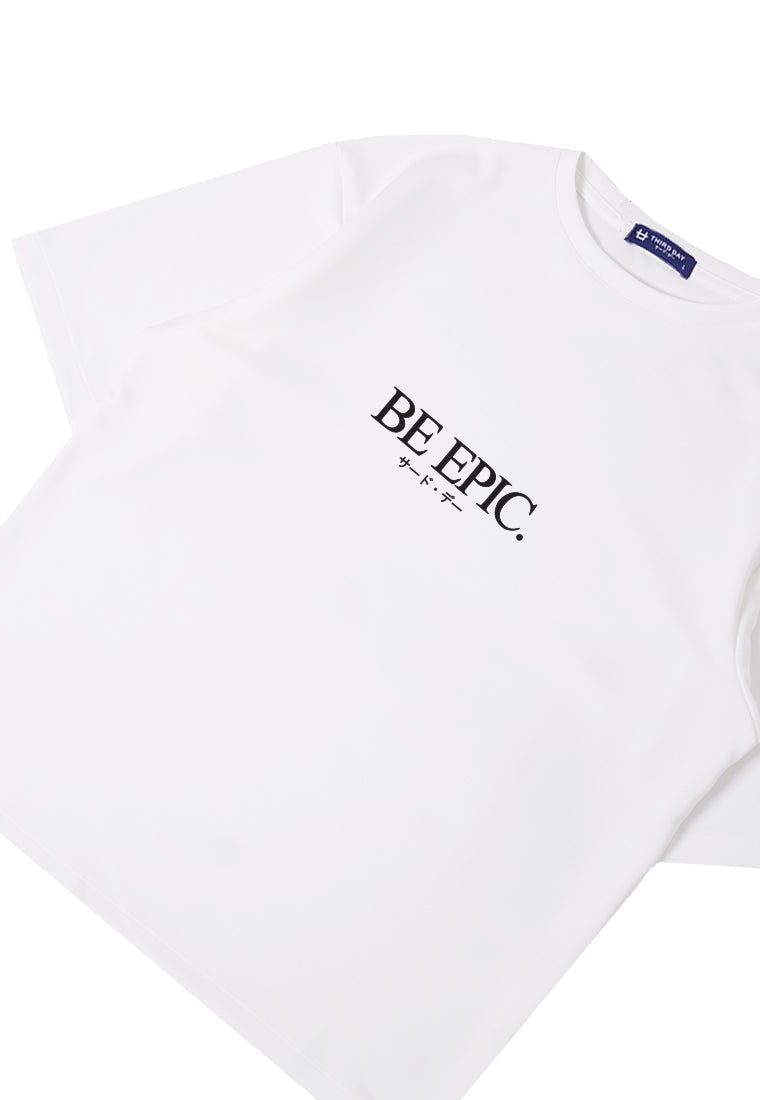 MTV43 Kaos Oversize Kece ScubaLux "be epic" putih