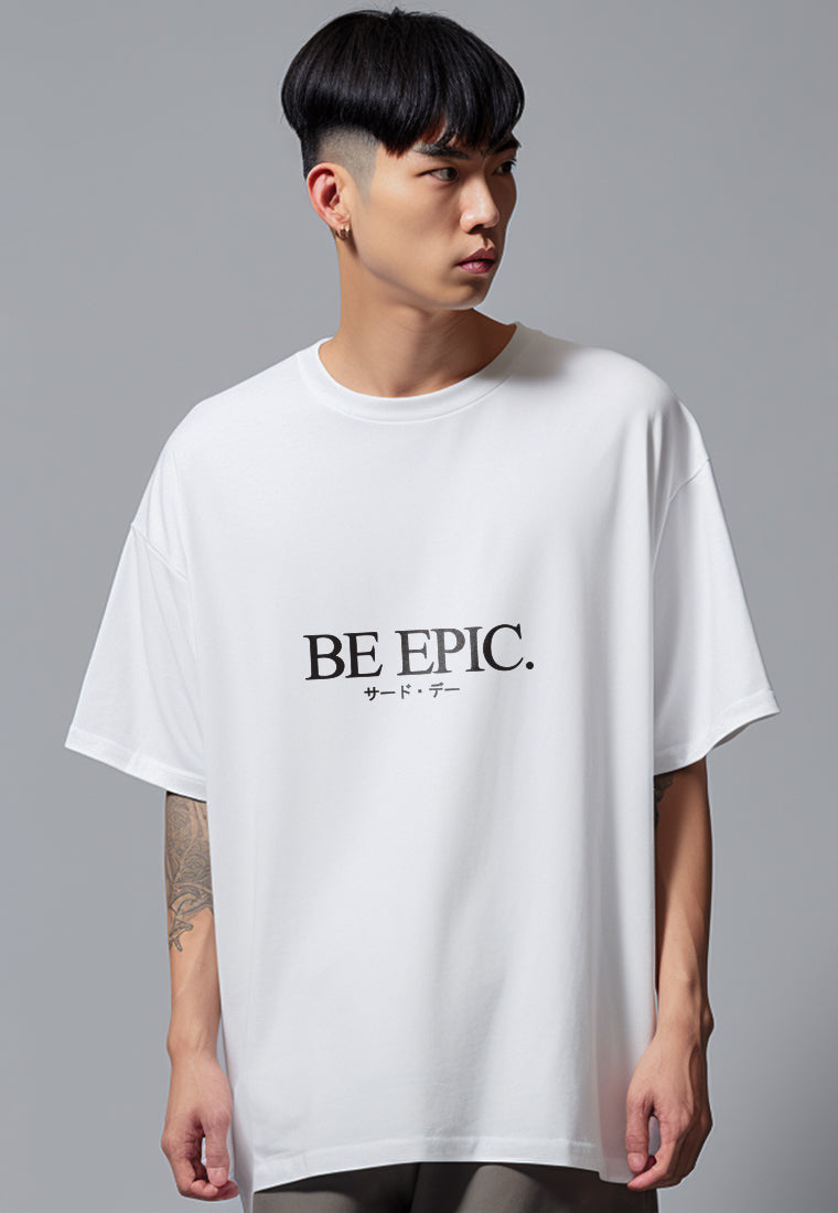 MTV43 Kaos Oversize Kece ScubaLux "be epic" putih