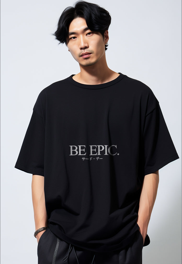 MTV44 Kaos Oversize Kece ScubaLux "be epic" hitam