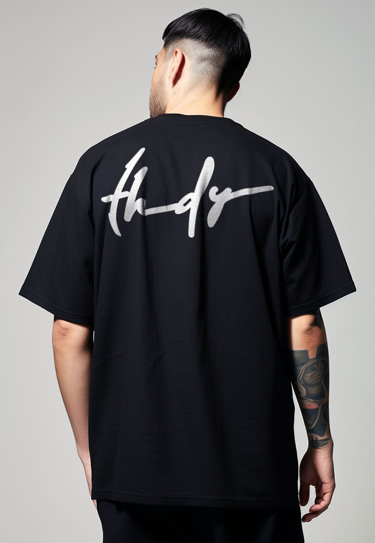 MTV46 Kaos Oversize Gambar Belakang Bahan Tebal "thdysign" hitam