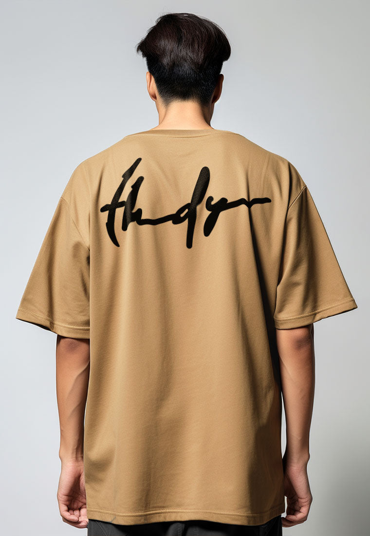 MTV48 Kaos Oversize Gambar Belakang Bahan Tebal "thdysign" khaki