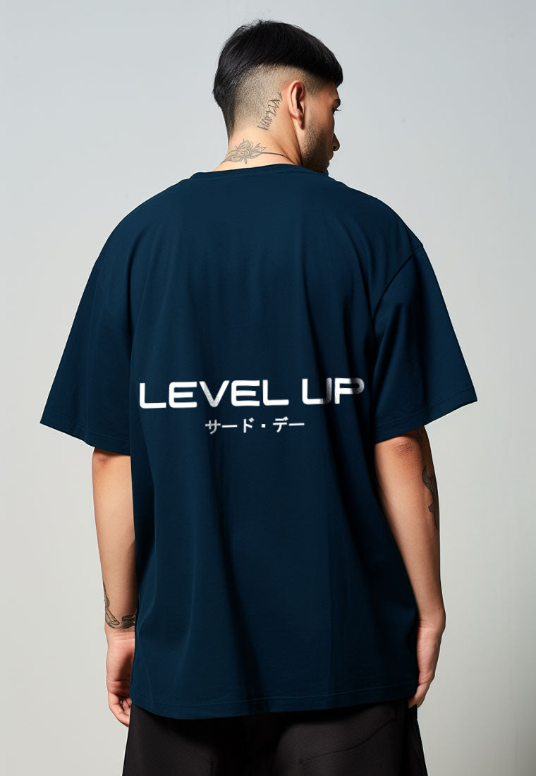 MTV55 Kaos Oversize Gym ScubaLux "level up" navy