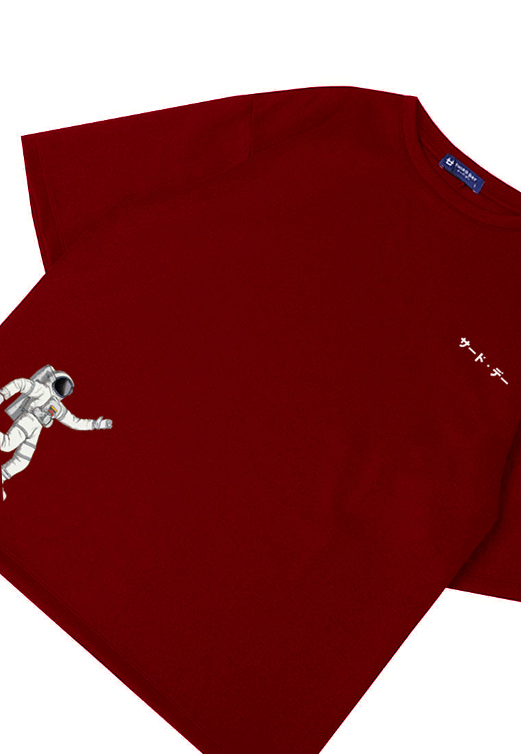 MTV60 kaos oversize distro pria thirdday astronot maroon
