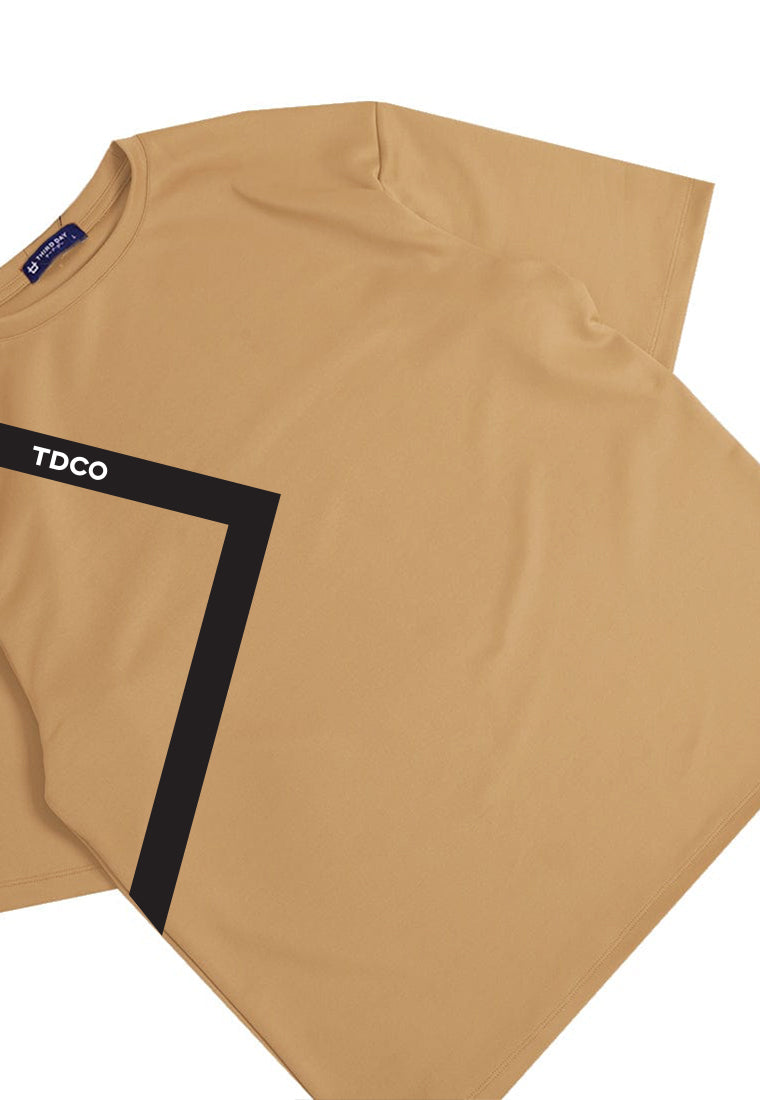 MTV68 Kaos Oversize Distro Pria Triangle Line Tdco khaki