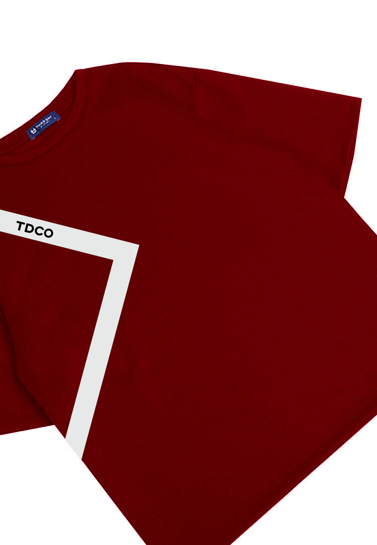 MTV69 Kaos Oversize Distro Pria Triangle Line Tdco maroon