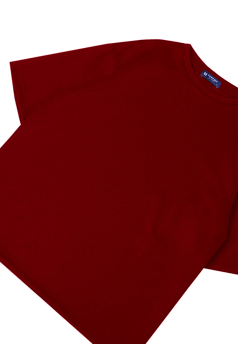 MTV75 Kaos Oversize Gym Bahan Tebal ScubaLux "Stronger Every Rep" Maroon