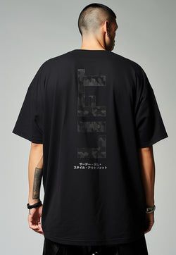 MTV84 Kaos Oversize Gym Pria Bahan Tebal LIFT hitam
