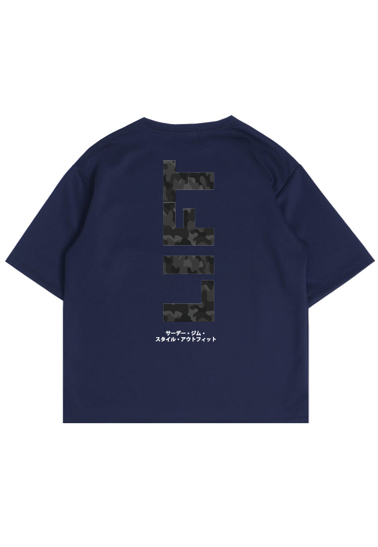 MTV86 Kaos Oversize Gym Pria Bahan Tebal LIFT navy