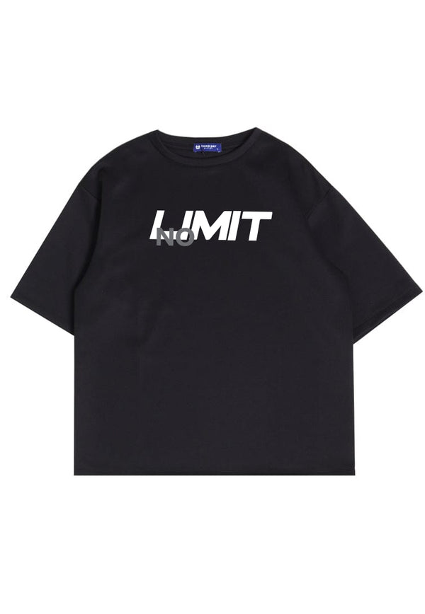 MTV96 Kaos Oversize Pria Bahan Tebal Scuba "limit" hitam