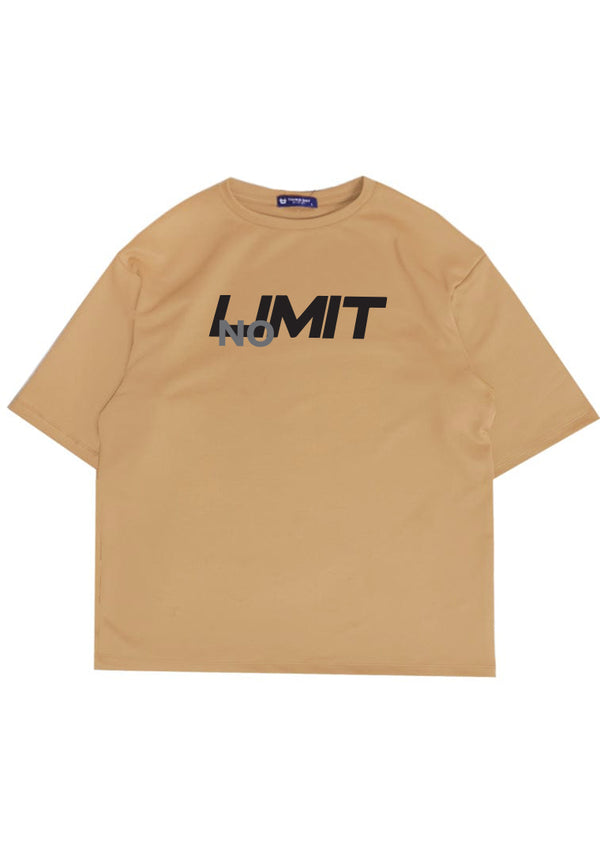MTV97 Kaos Oversize Pria Bahan Tebal Scuba "limit" khaki