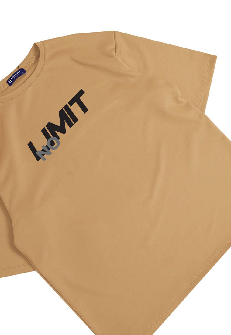 MTV97 Kaos Oversize Pria Bahan Tebal Scuba "limit" khaki