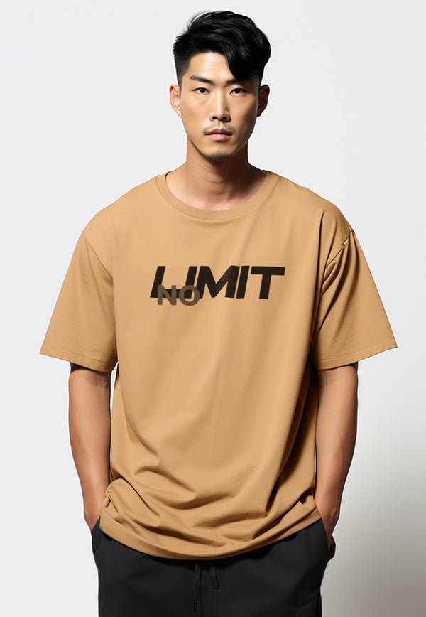 MTV97 Kaos Oversize Pria Bahan Tebal Scuba "limit" khaki