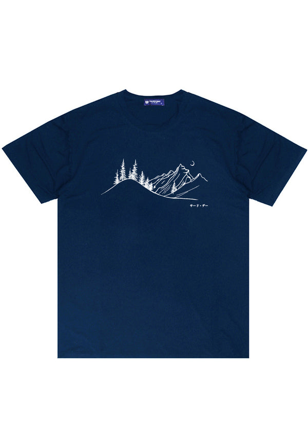 MTW27 Kaos Lengan Pendek Pria Landscape instacool navy