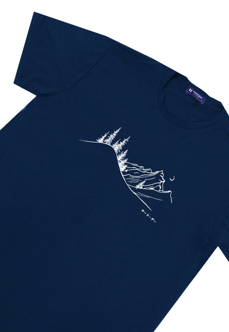 MTW27 Kaos Lengan Pendek Pria Landscape instacool navy