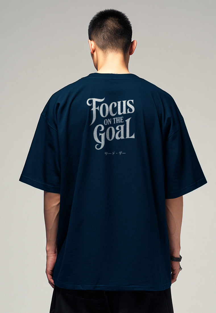 MTW45 Kaos Oversize Gym Scuba Lux "focus on goal " navy
