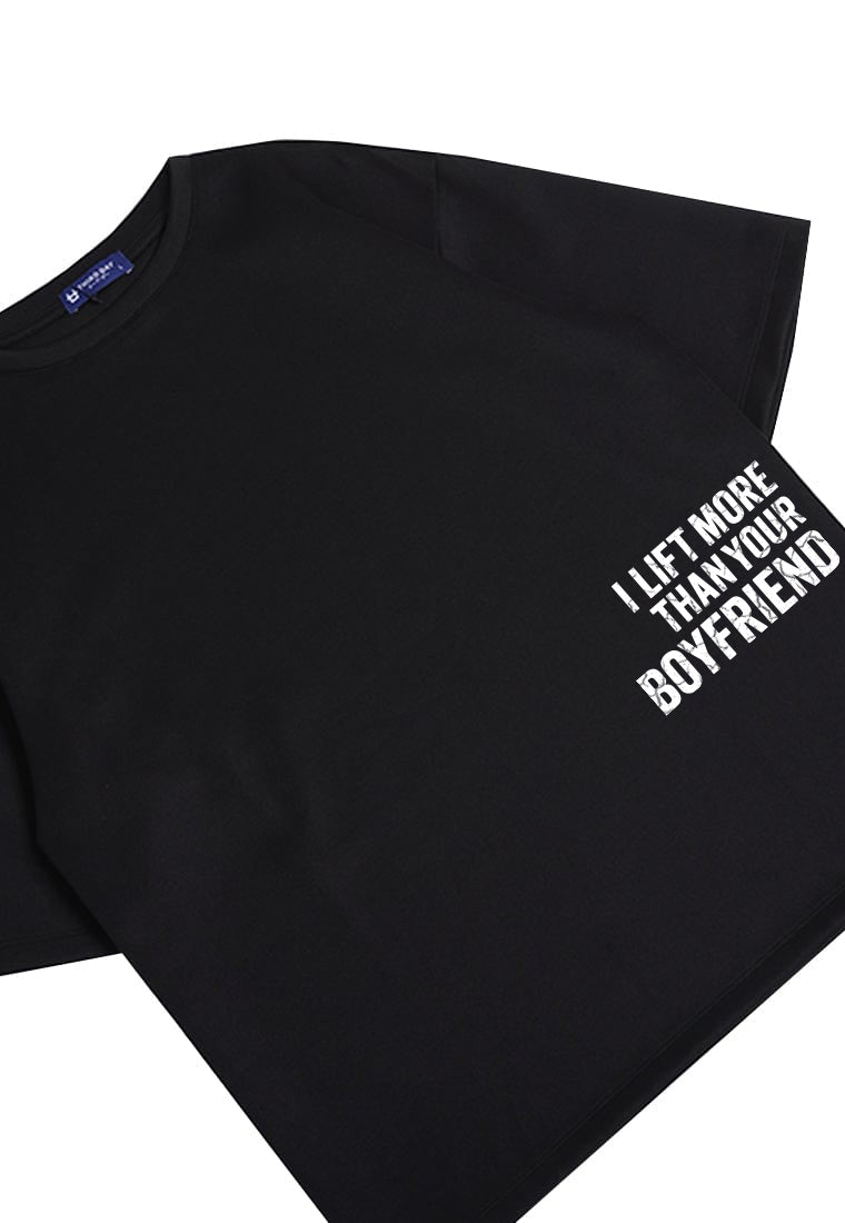 MTW52 Kaos Oversize Gym Lifting ScubaLux "i lift more" hitam
