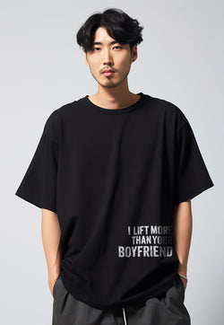 MTW52 Kaos Oversize Gym Lifting ScubaLux "i lift more" hitam