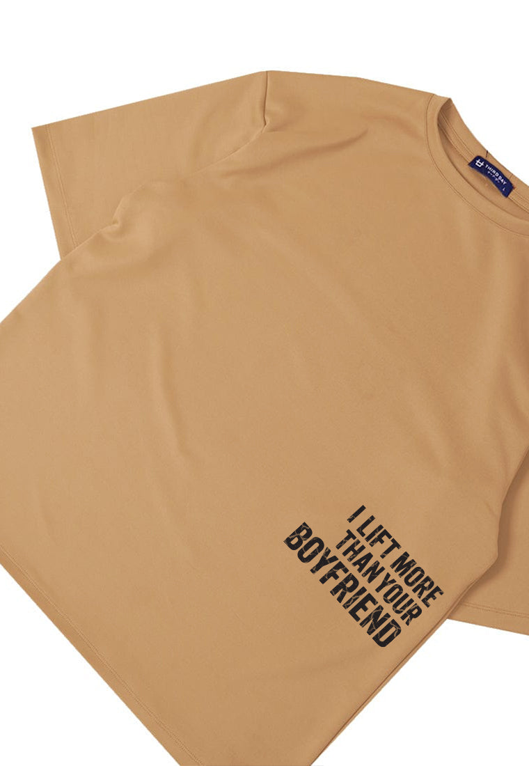 MTW54 Kaos Oversize Gym Lifting ScubaLux "i lift more" khaki
