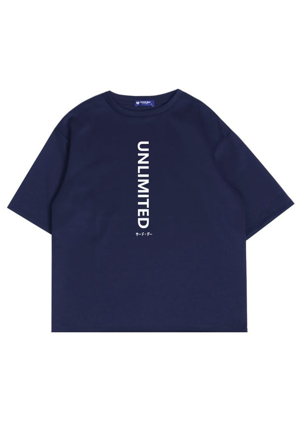 MTW60 Kaos Oversize Gym Bahan Tebal Scubalux "unlimited" navy