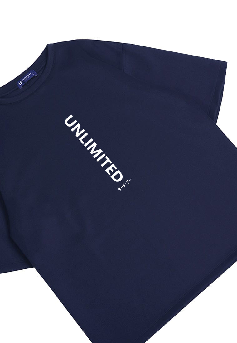 MTW60 Kaos Oversize Gym Bahan Tebal Scubalux "unlimited" navy