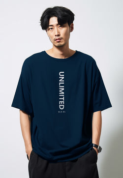 MTW60 Kaos Oversize Gym Bahan Tebal Scubalux "unlimited" navy