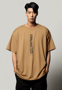 MTW62 Kaos Oversize Gym Bahan Tebal Scubalux "unlimited" khaki