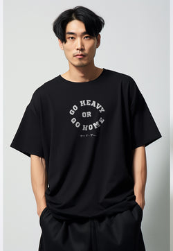 MTW64 Kaos Oversize Gym Bahan Tebal Scubalux "go heavy" hitam