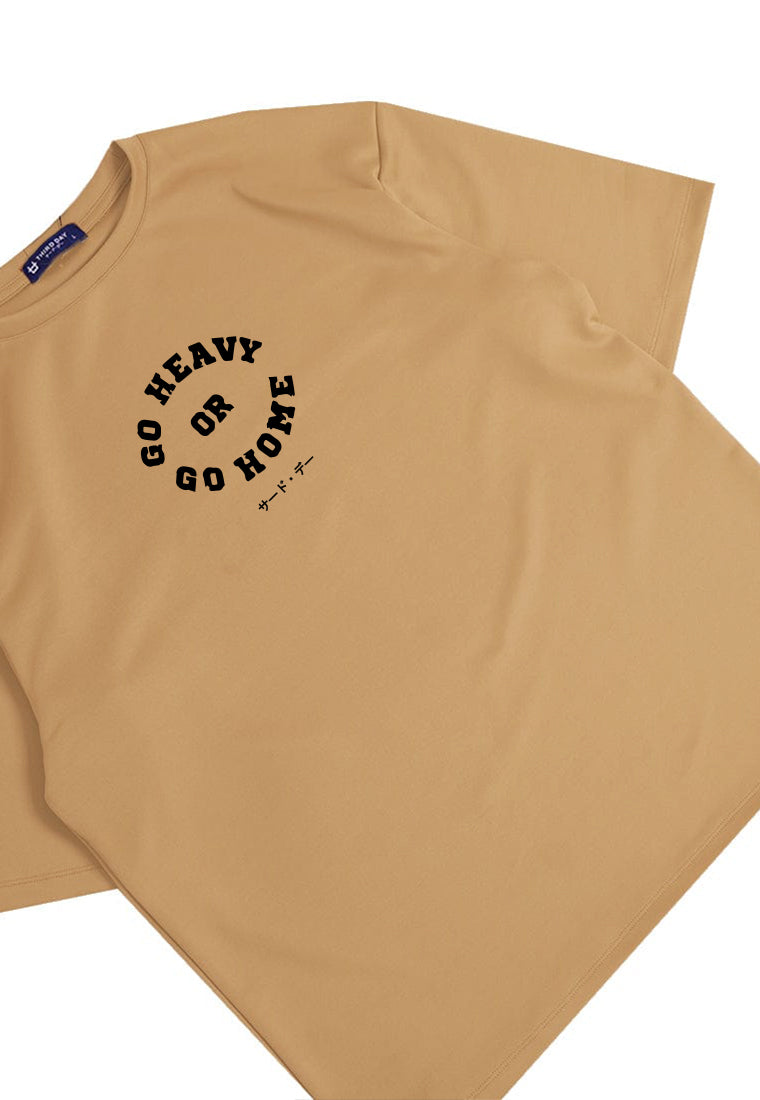 MTW65 Kaos Oversize Gym Bahan Tebal Scubalux "go heavy" khaki