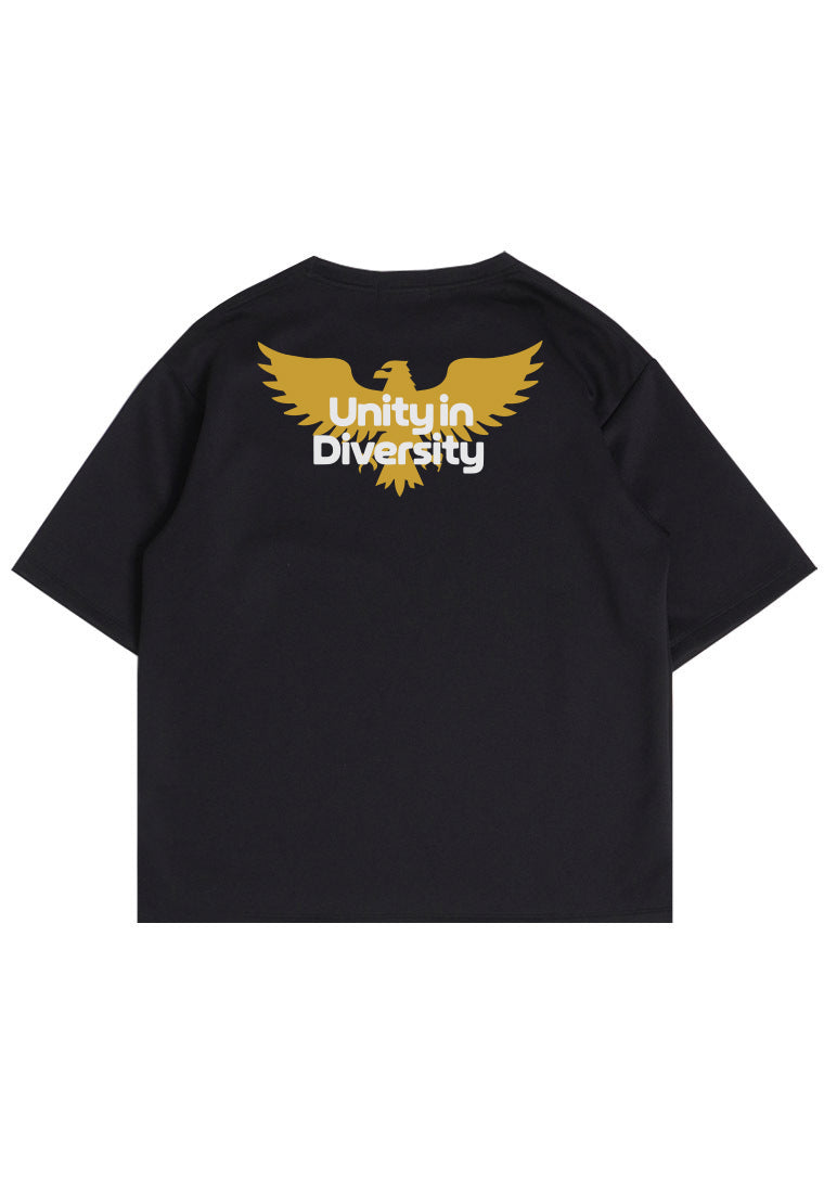 MTW88 Kaos Oversize Merah 17 Agustus Garuda "unity in diversity"  hitam