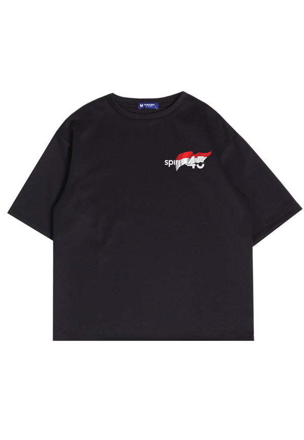 MTW89 Kaos Oversize Merah 17 Agustus Garuda "spirit 45"  hitam