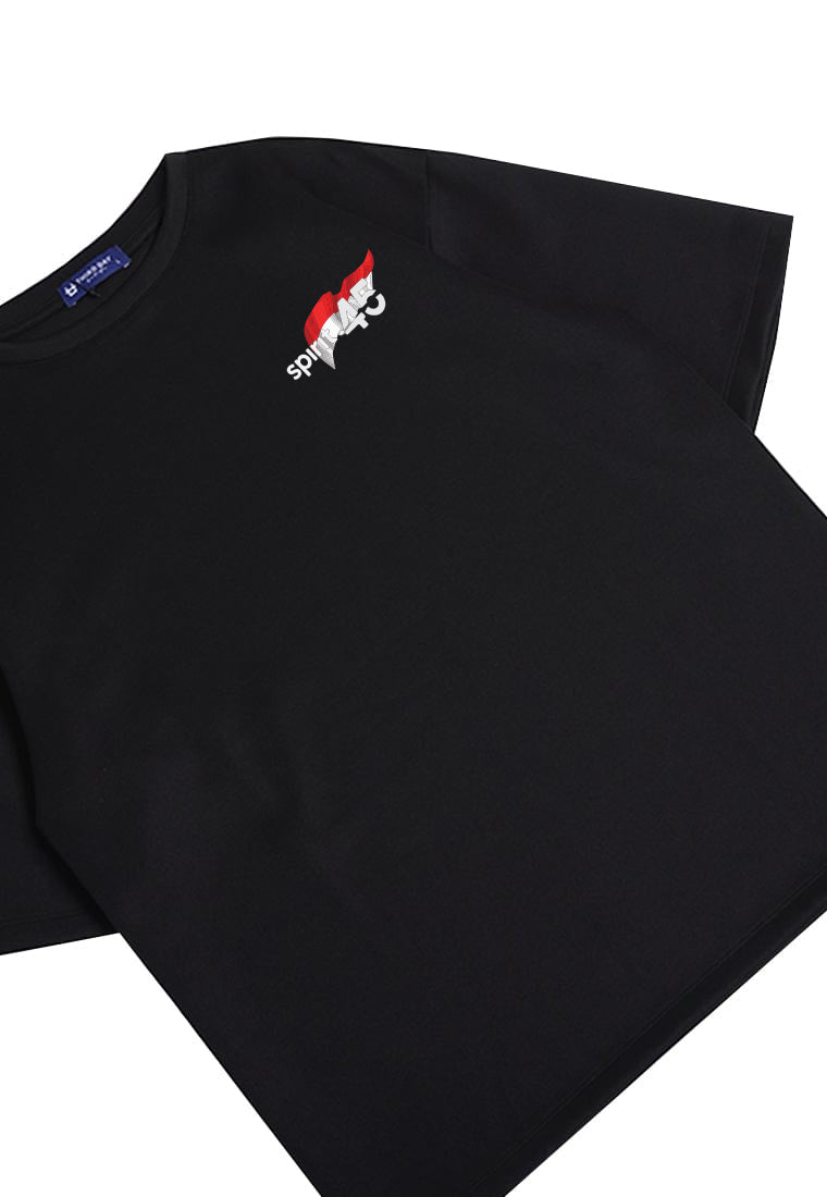 MTW89 Kaos Oversize Merah 17 Agustus Garuda "spirit 45"  hitam