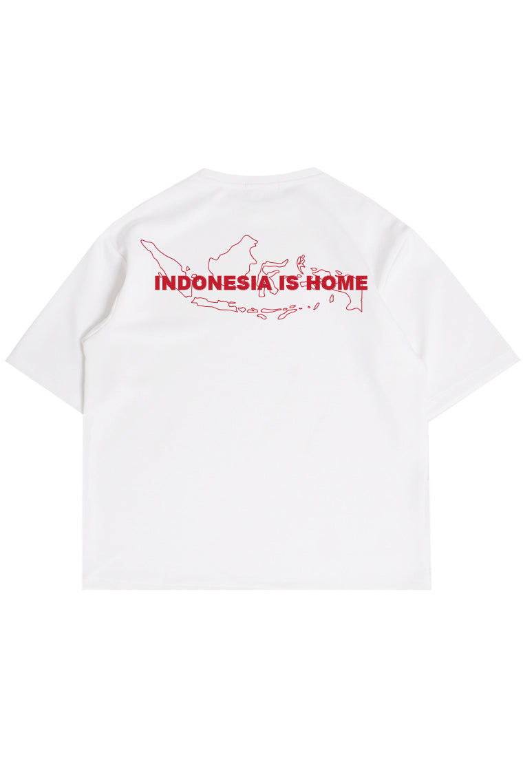 MTW91 Kaos Oversize Merah 17 Agustus Garuda "indonesia is home" putih