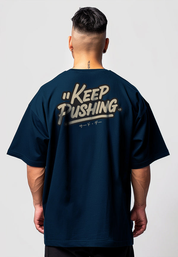 MTX07 Kaos Oversize Gym ScubaLux "keep pushing" navy
