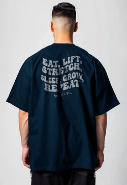 MTX10 Kaos Oversize Gym Scubalux "eat lift stretch" navy