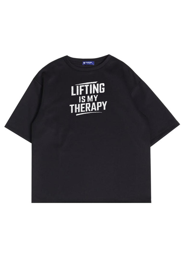 MTX13 Kaos Oversize Gym Scubalux "lifting is my theraphy" hitam